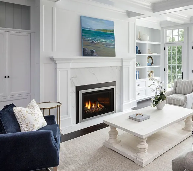 gas fireplace in living room