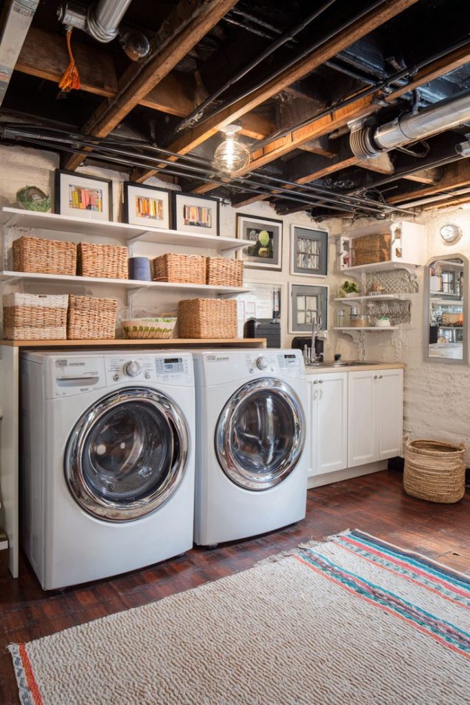 laundry in basement