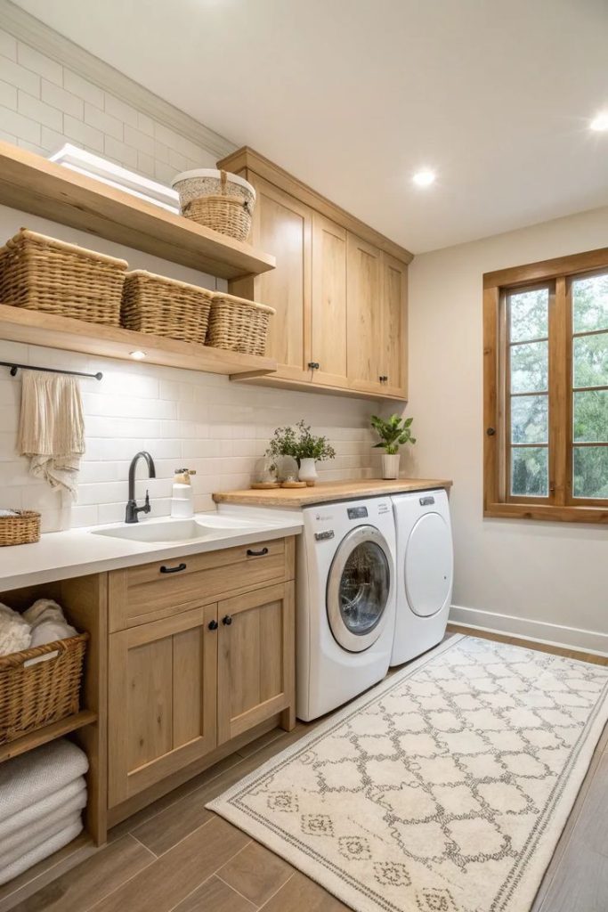 laundry room in home with sink