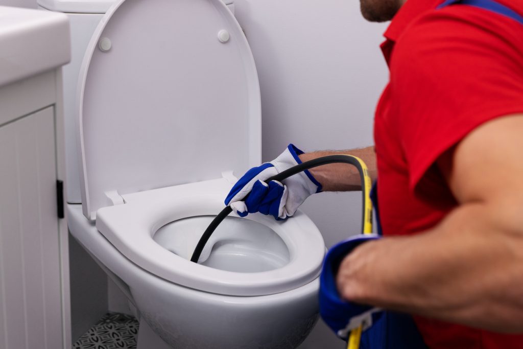 unclogging toilet in northern va