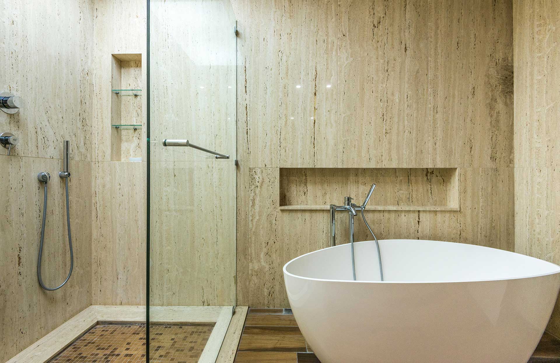 tub and shower installation