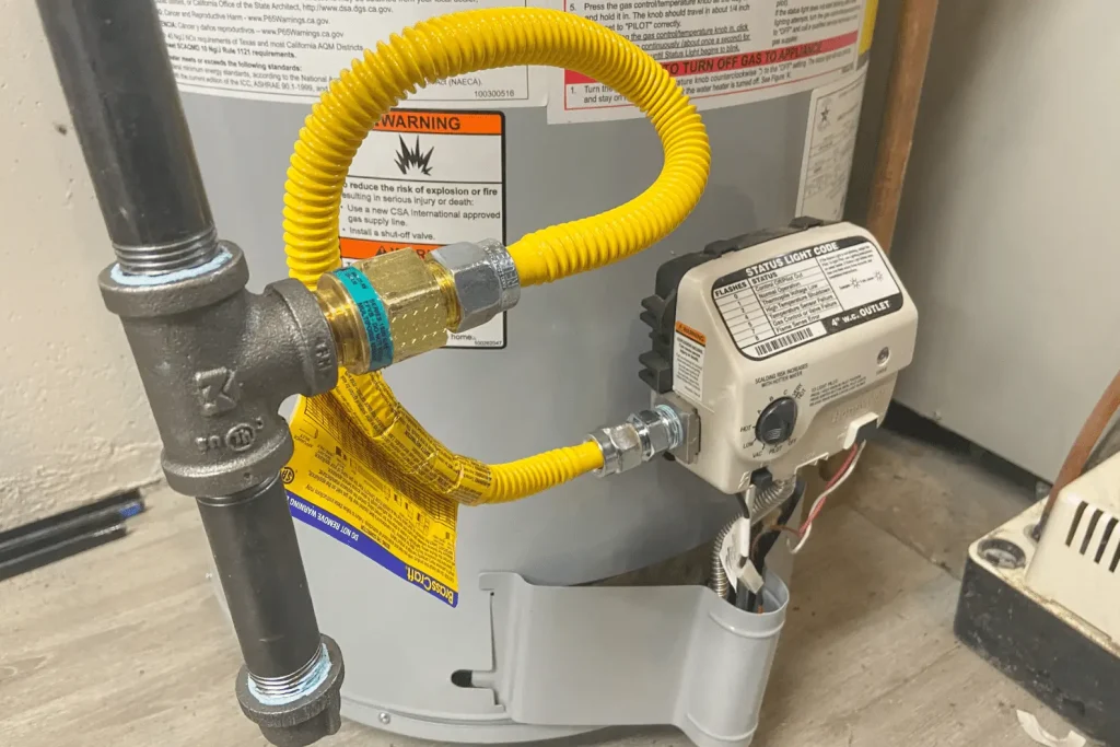 gas line for water heater